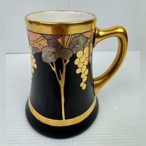JPL Jean Pouyat LIMOGES FRANCE Mug Tankard hand-painted Signed Viola Wynne 5.5”